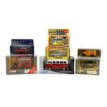 A collection of seven die-cast toy cars,