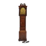 A George II oak longcase clock, James Candy, Cockermouth,