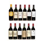 A collection of red Bordeaux wines (12 bottles)