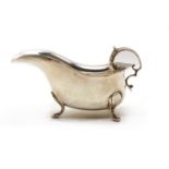 A George III style silver sauce boat,