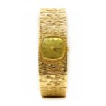 A ladies' 9ct gold Bulova mechanical bracelet watch, c.1970,