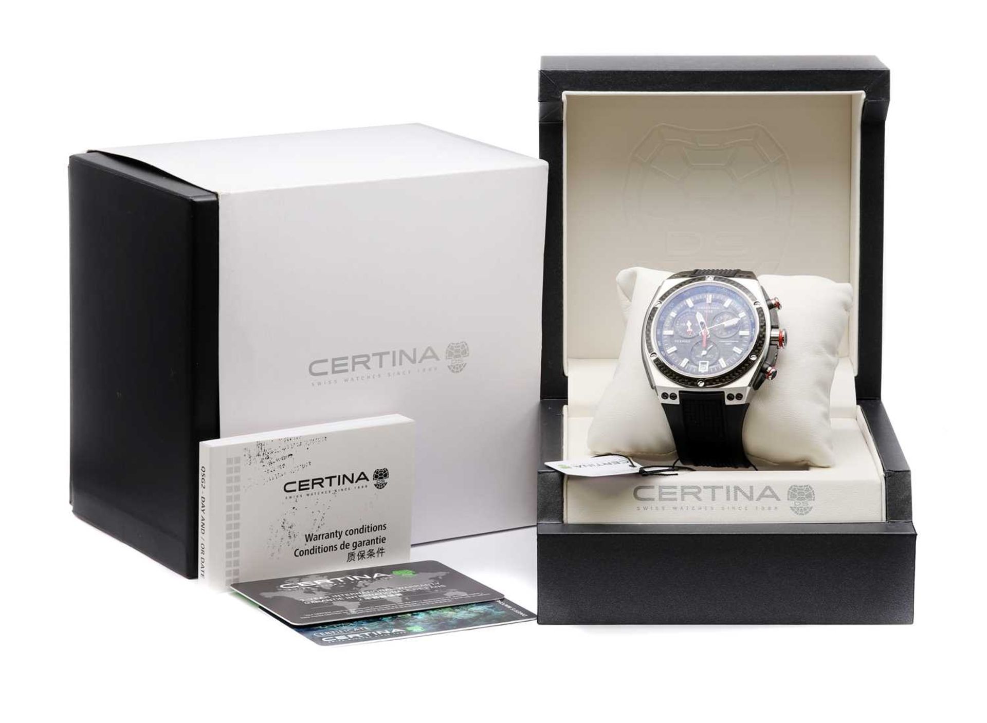 A Certina 'DS Eagle' GMT chronograph quartz strap watch, - Bild 2 aus 2