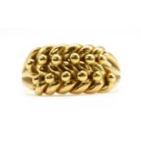 An 18ct gold keeper ring,