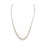 A platinum and pearl chain,