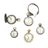 A small collection of pocket and fob watches,