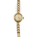 A ladies' 9ct gold Omega mechanical bracelet watch,