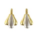 A pair of two colour gold insect form components,