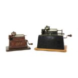 Edison Fireside phonograph and a Red Gem Phonograph,