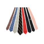 A collection of eight ties,