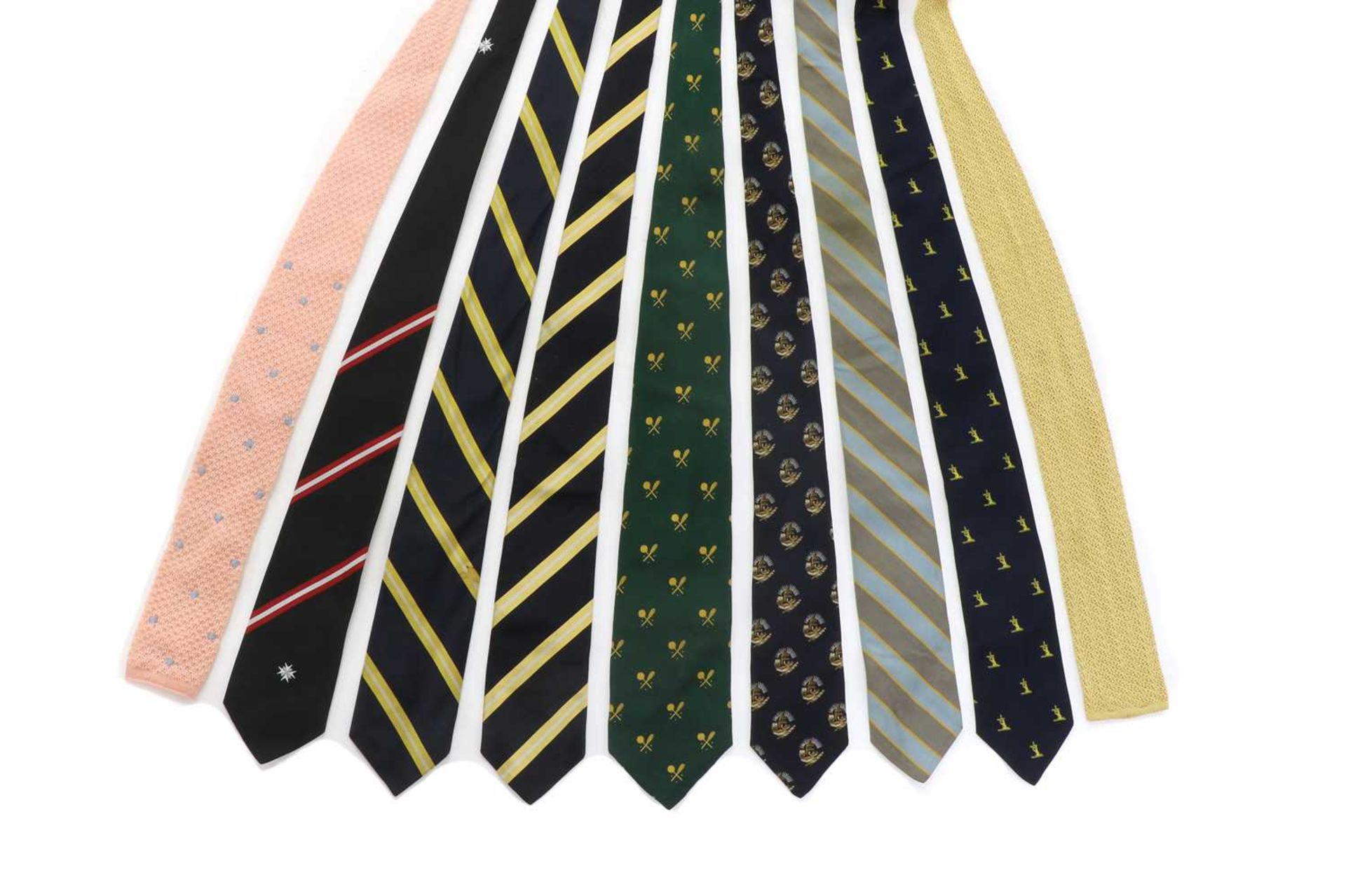 A collection of nine ties,