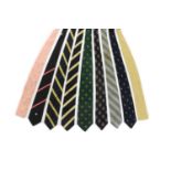 A collection of nine ties,