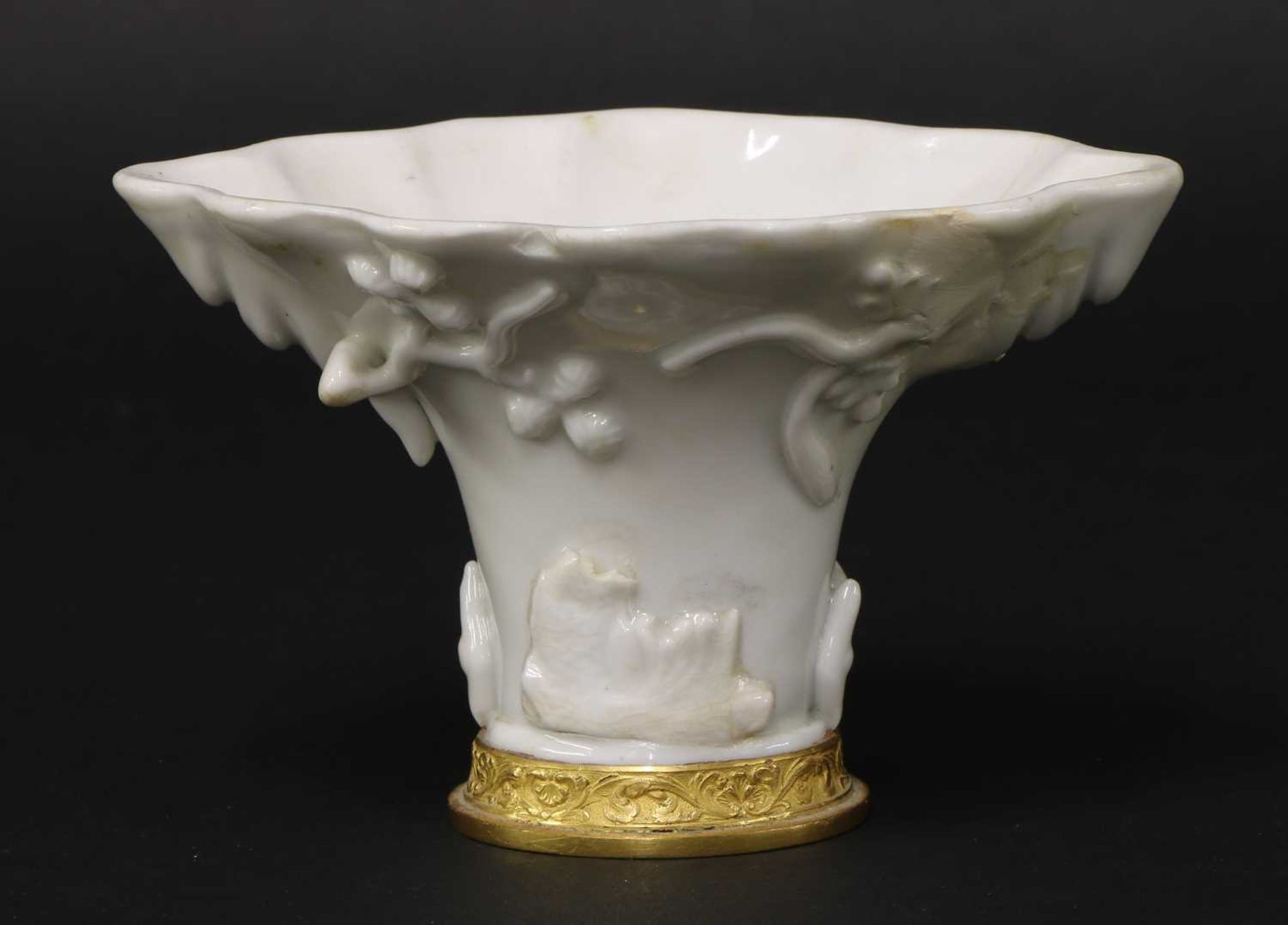 A Chinese blanc de Chine libation cup, - Image 4 of 6