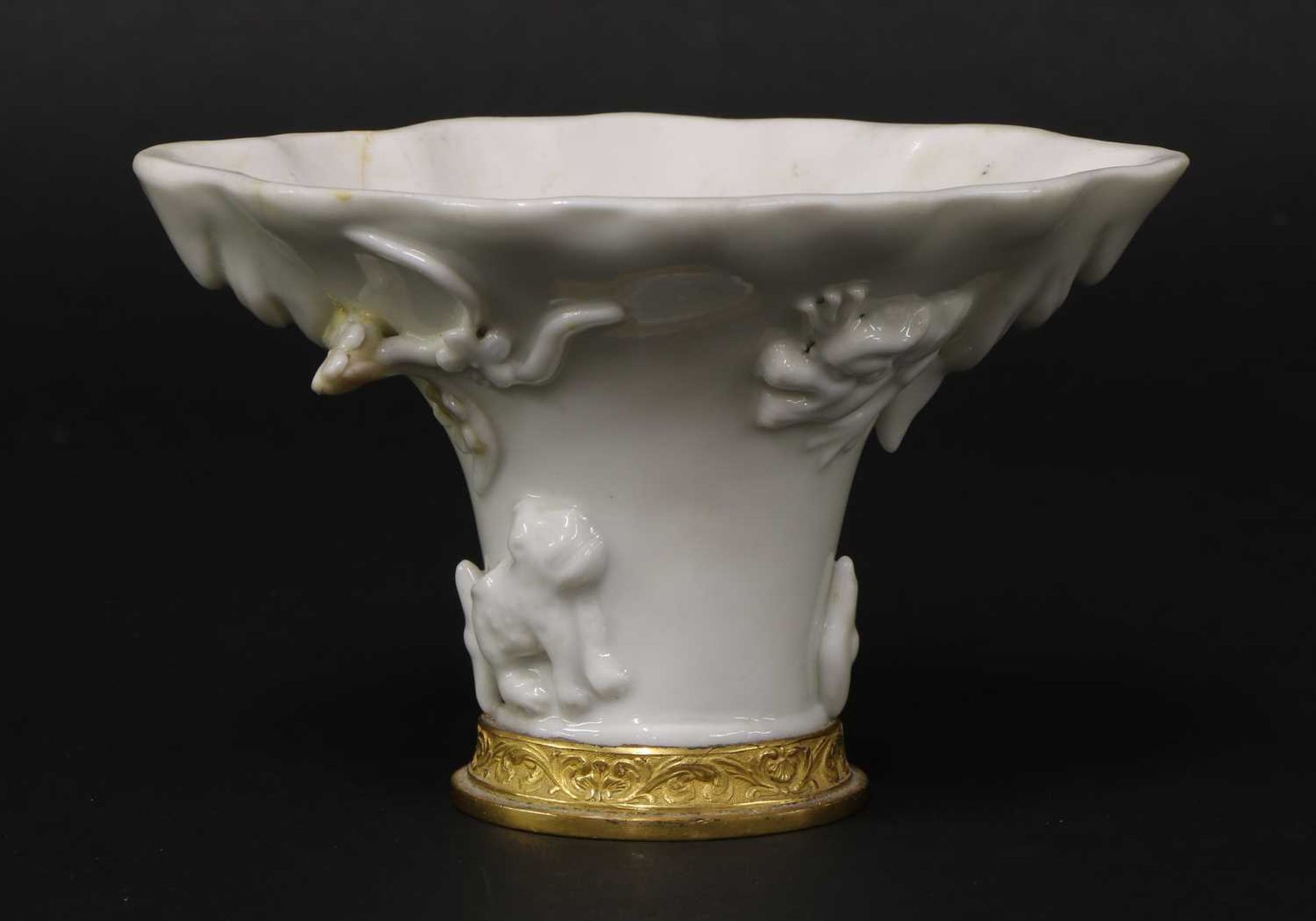 A Chinese blanc de Chine libation cup, - Image 3 of 6
