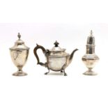 A Victorian silver teapot,