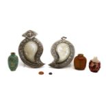 A collection of three Chinese snuff bottles,