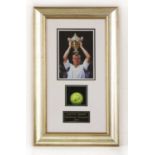 A framed presentation memorabilia of Lleyton Hewitt,