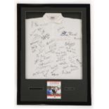 Framed signed golf shirts