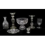 A collection of 19th century and later glassware,