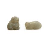 Two Chinese jade carvings,