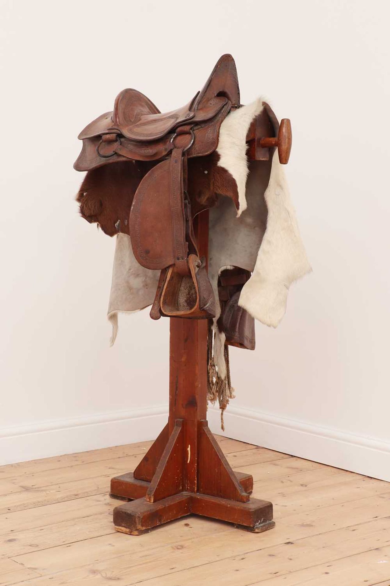 A saddle and stand,