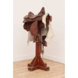 A saddle and stand,