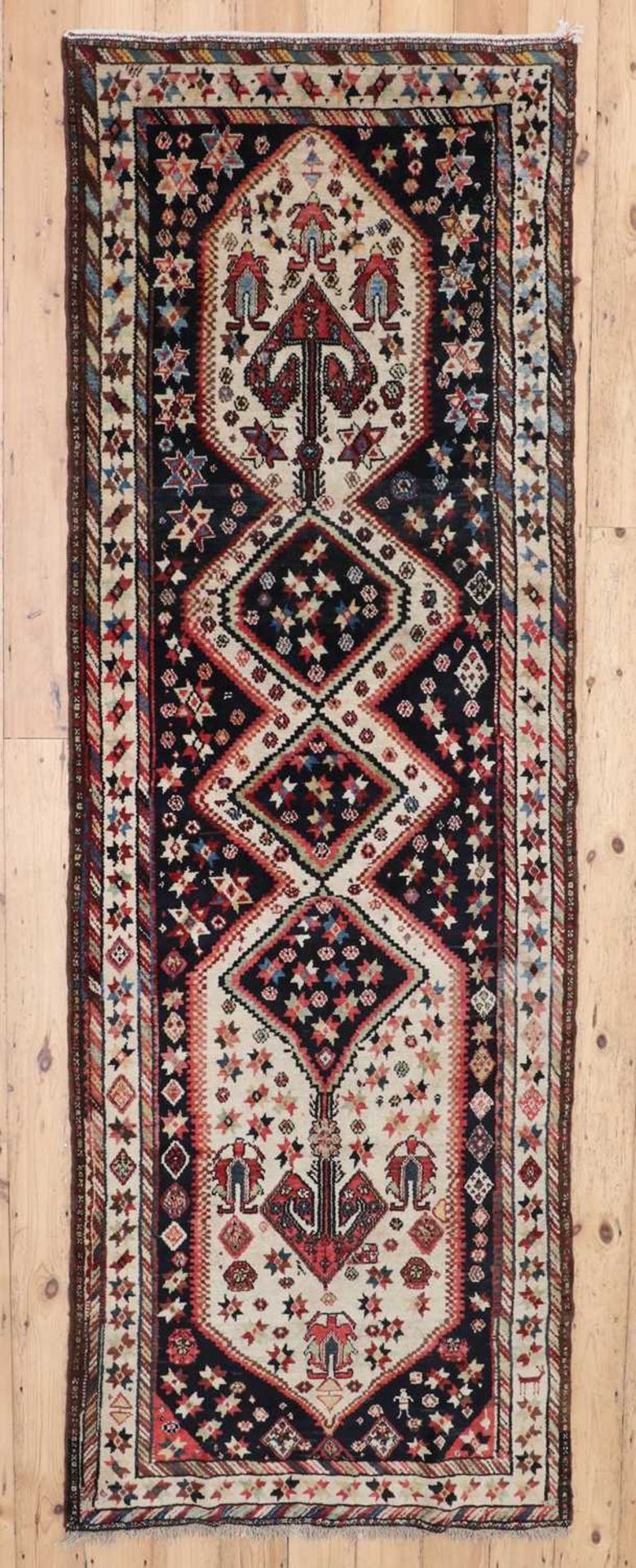 An unusual Persian wool runner, - Image 2 of 4