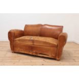 A leather sofa,