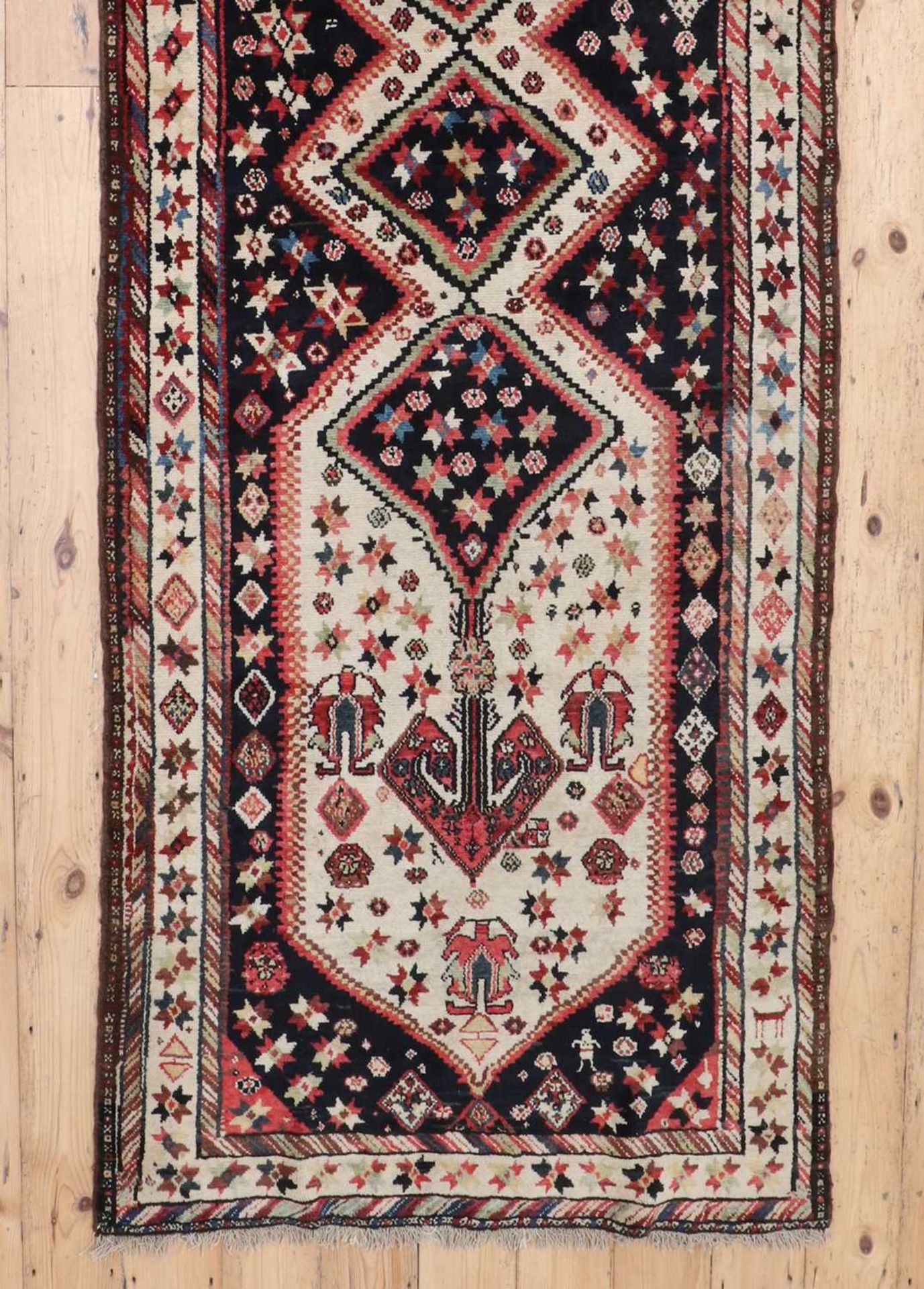 An unusual Persian wool runner, - Image 3 of 4