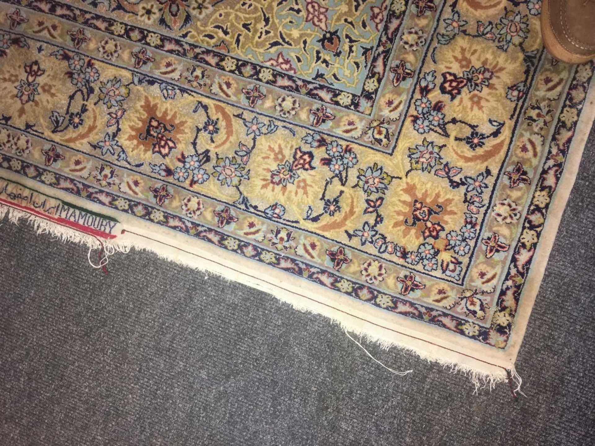 A Persian silk rug, - Bild 8 aus 12