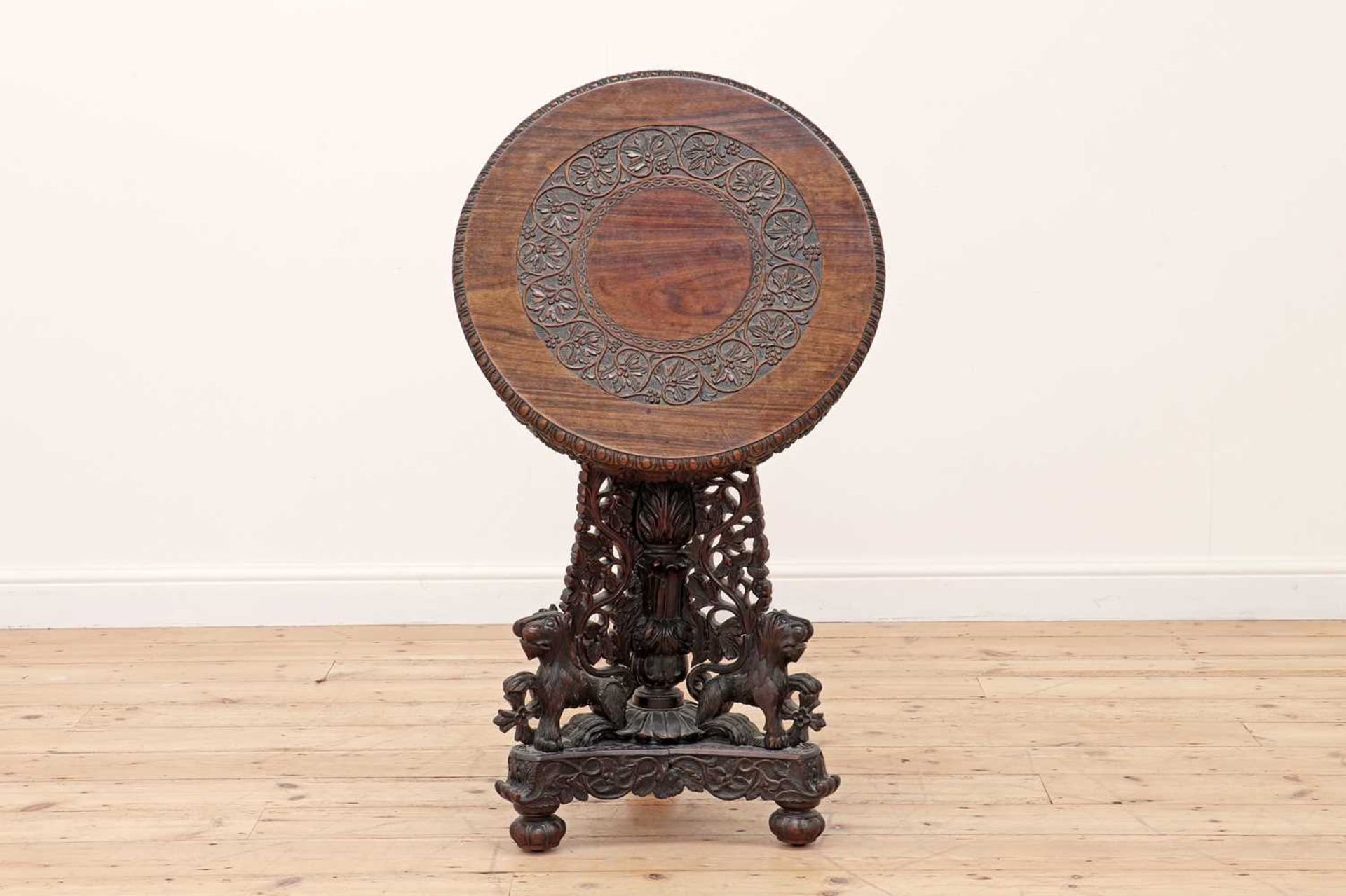 An Anglo-Indian rosewood occasional table,
