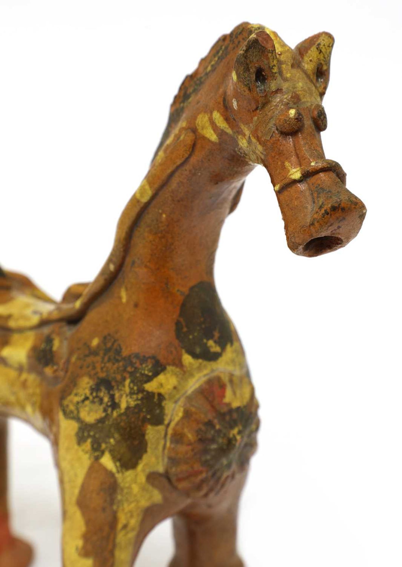 A Turkish pottery aquamanile in the form of a horse, - Image 9 of 10