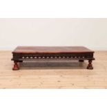 An Indian hardwood low coffee table,