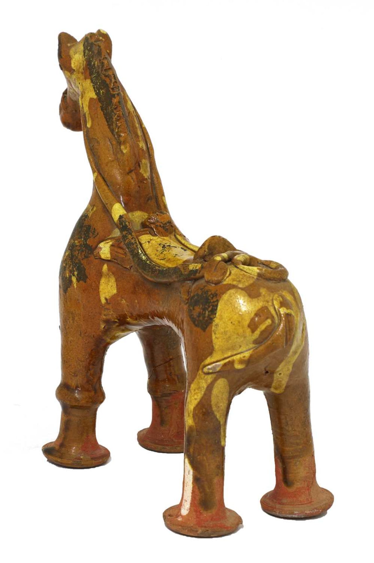 A Turkish pottery aquamanile in the form of a horse, - Image 8 of 10