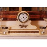 A marble and gilt-metal mantel clock,