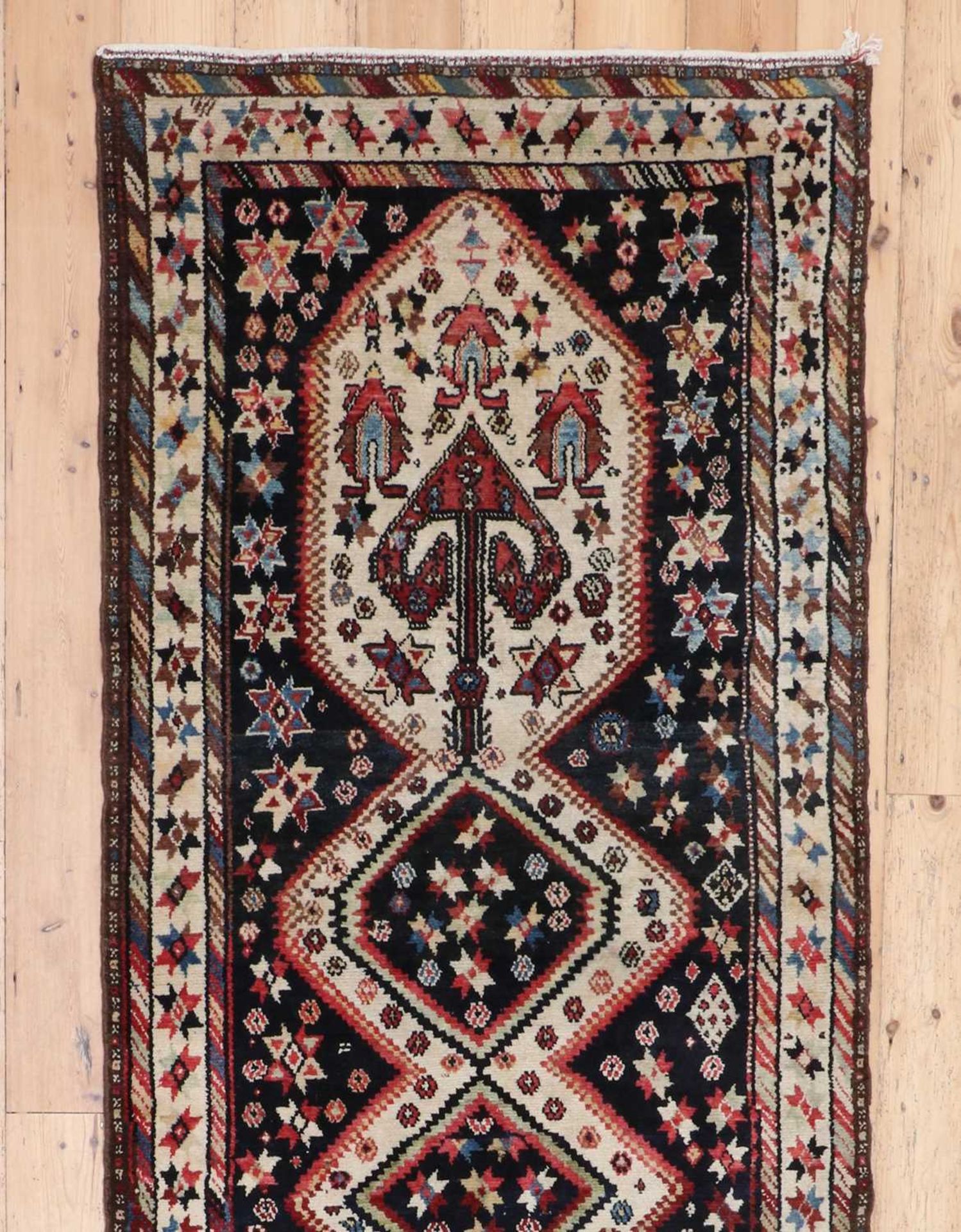 An unusual Persian wool runner,