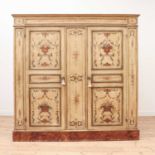 A large painted armoire,