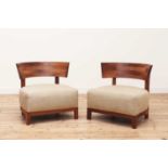 A pair of low tub chairs by Flexform,