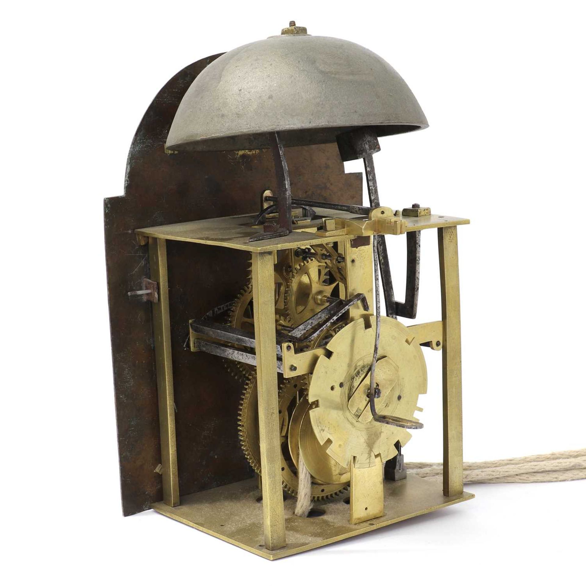 A brass lantern clock, - Bild 4 aus 6