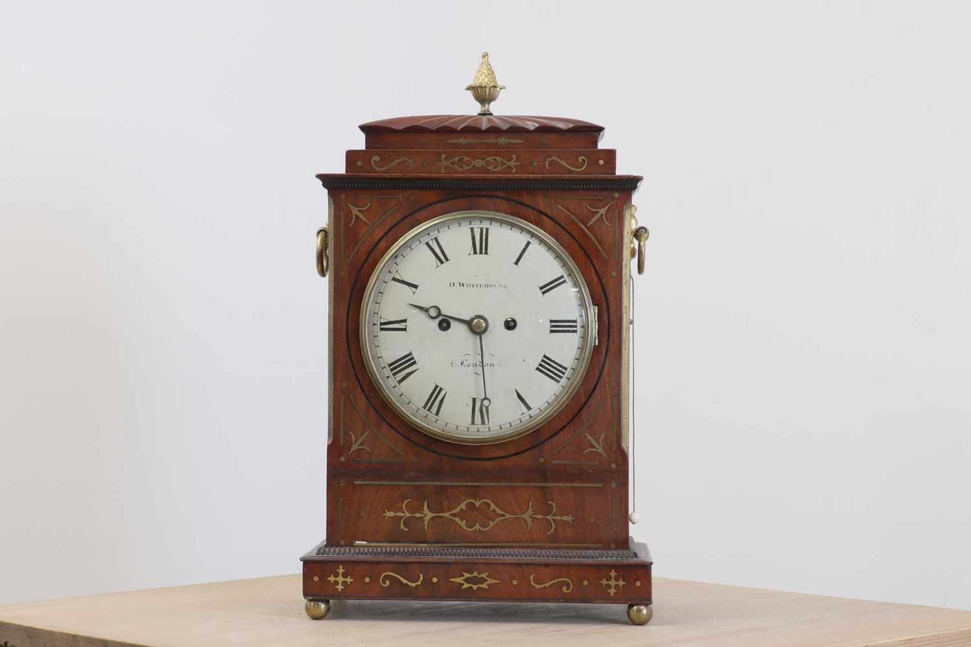 A Regency mahogany bracket clock,