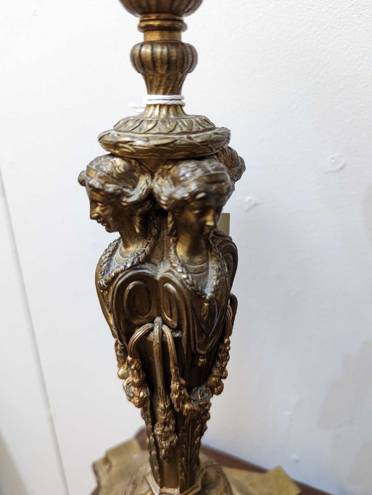 A pair of cast gilt-bronze candlesticks, - Image 12 of 15