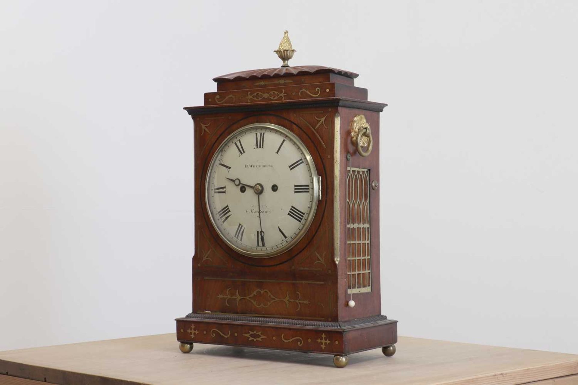 A Regency mahogany bracket clock, - Bild 3 aus 4