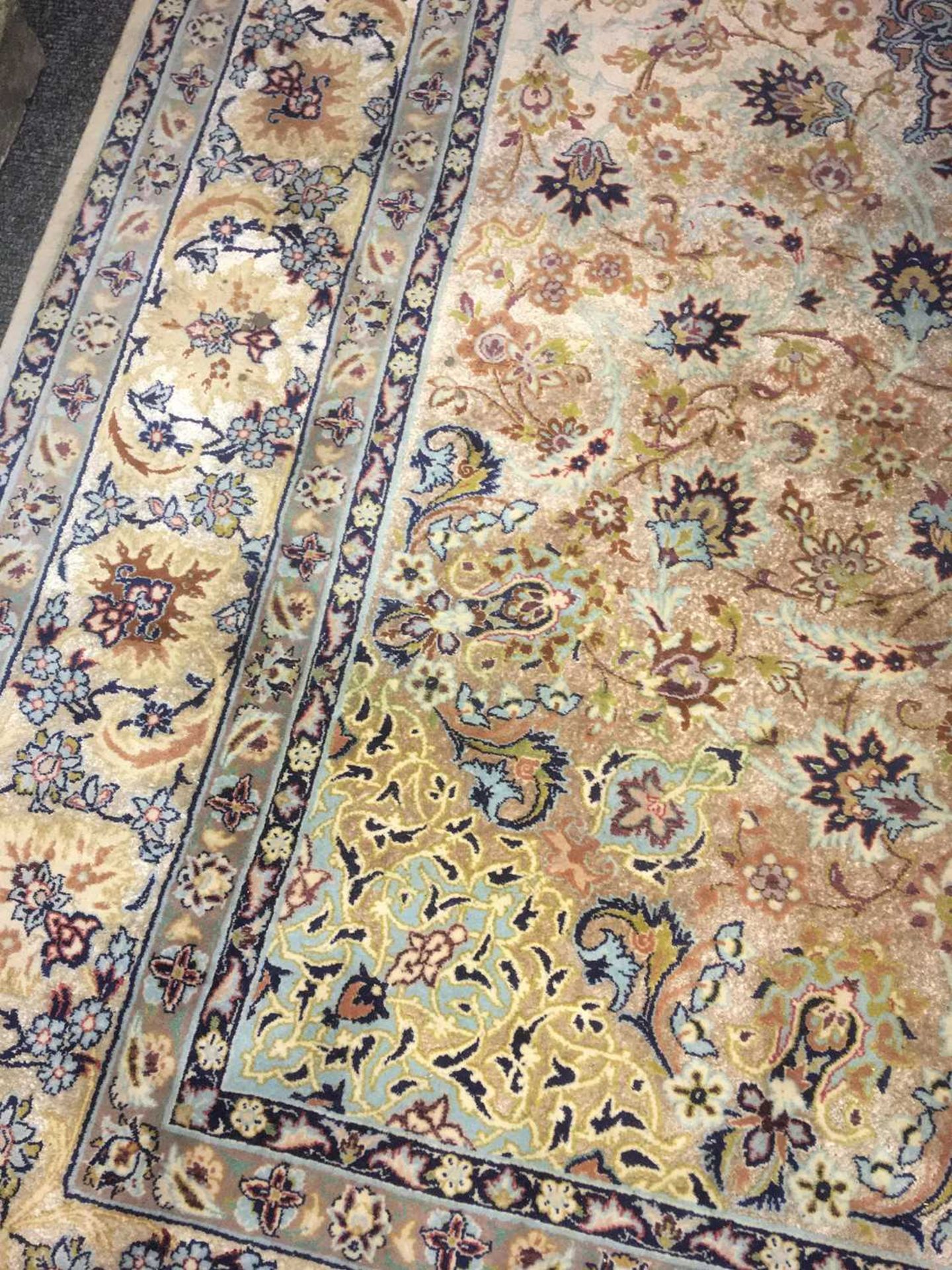 A Persian silk rug, - Bild 10 aus 12