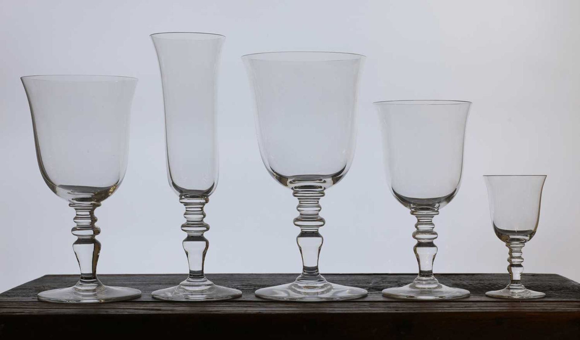 An extensive part-suite of 'Provence' pattern glasses by Baccarat,