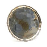 A silver salver,