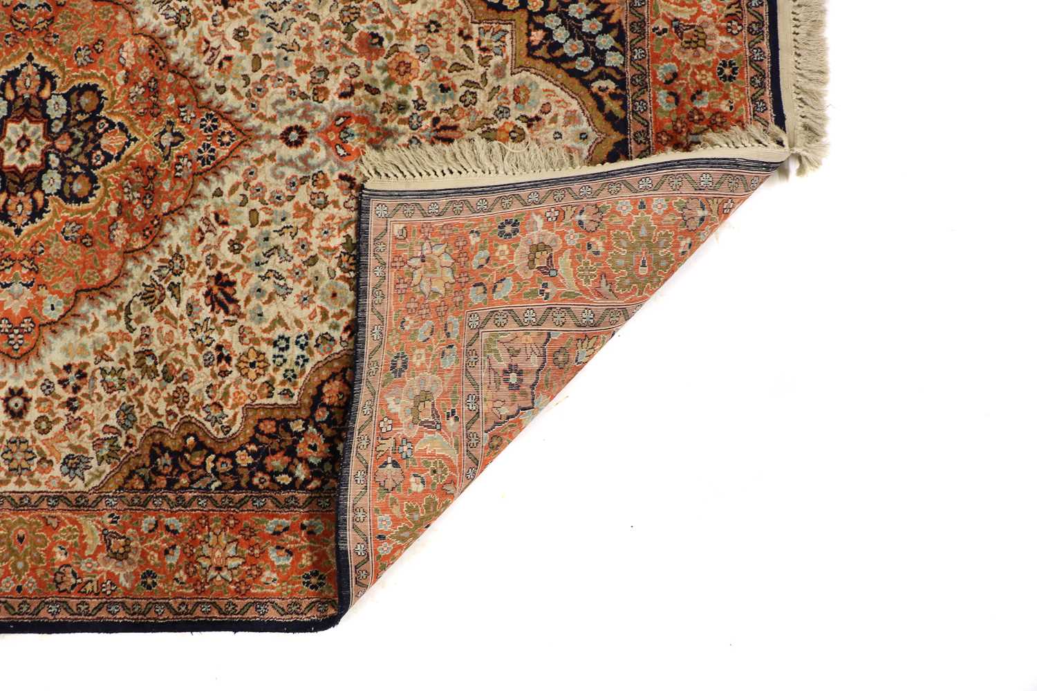 A silk rug of Persian design, - Image 3 of 3