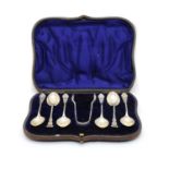 A cased Victorian silver coffee set,