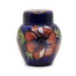 A Moorcroft ‘Anemone’ pattern ginger jar and cover,