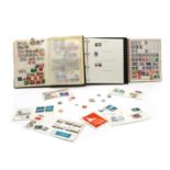 Seven albums of world stamps,