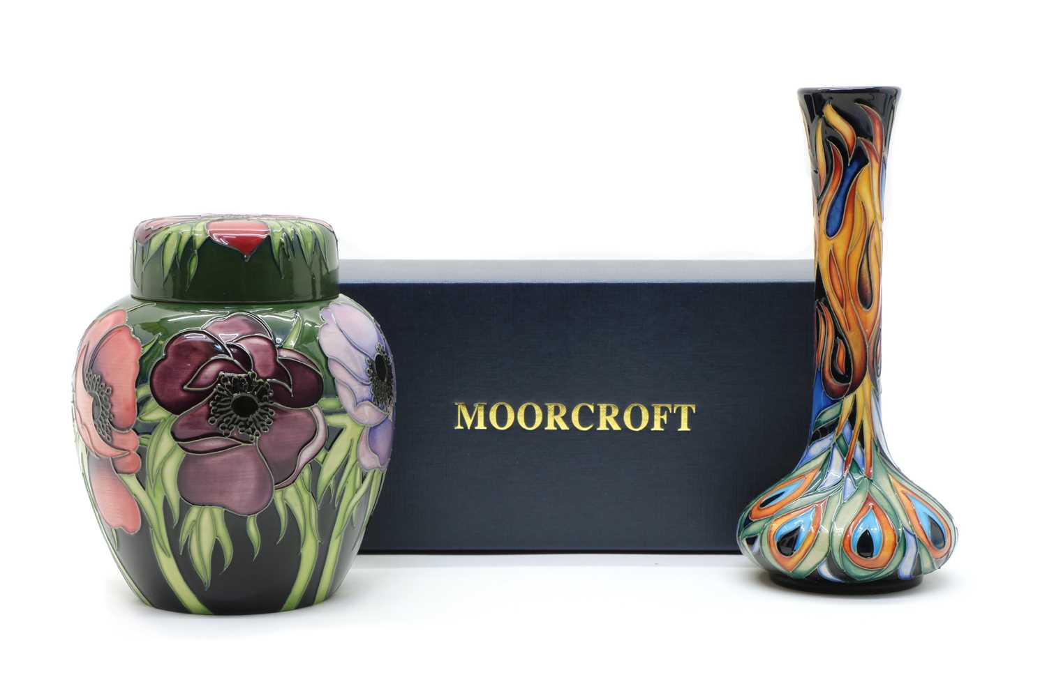 A Moorcroft ginger jar and cover,