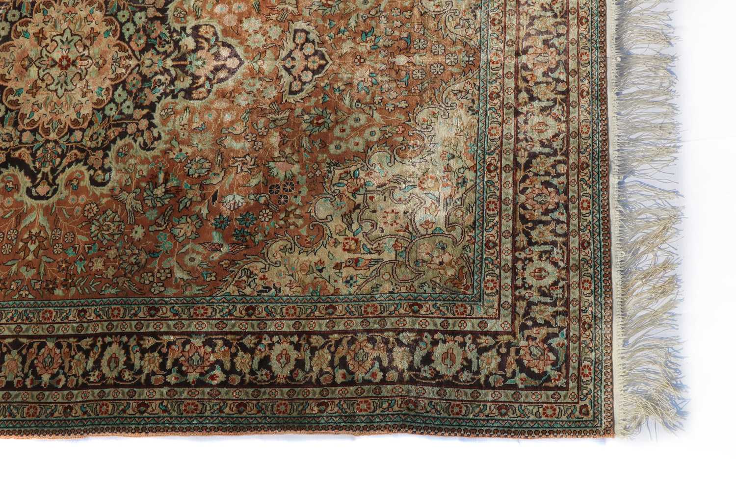 A Persian silk rug, - Image 3 of 3